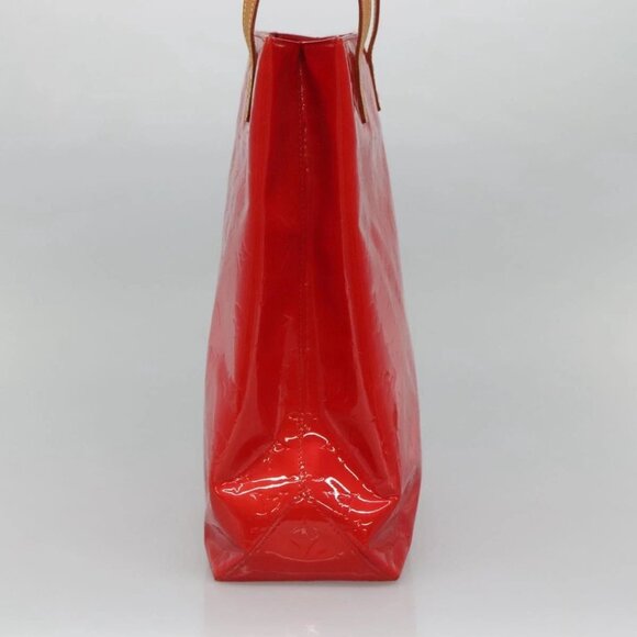 LOUIS VUITTON Monogram Vernis Reade MM Hand Bag Red Rouge - Picture 3 of 16